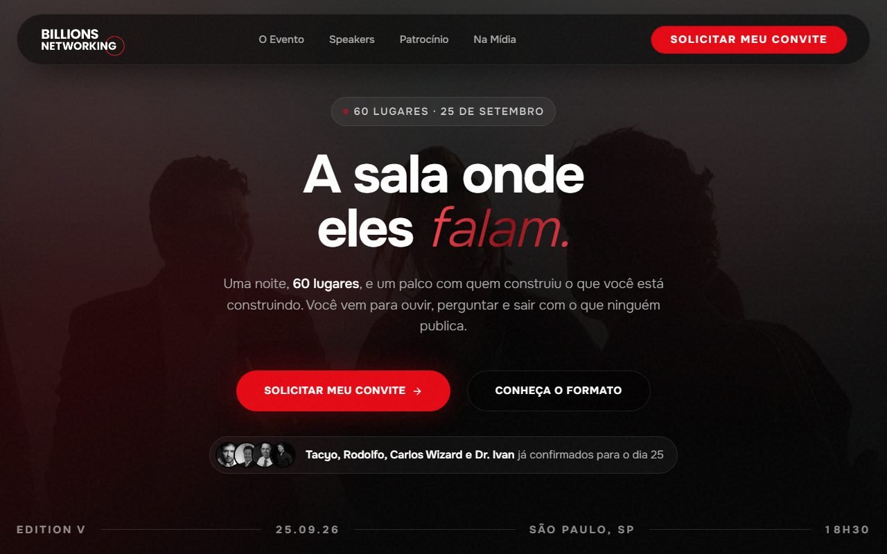 Billions Networking no navegador