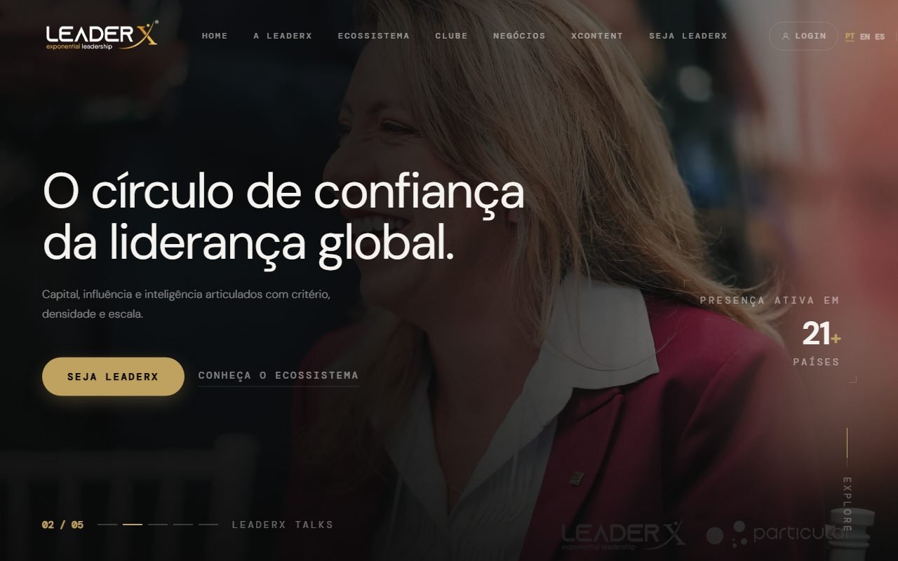 LeaderX no navegador